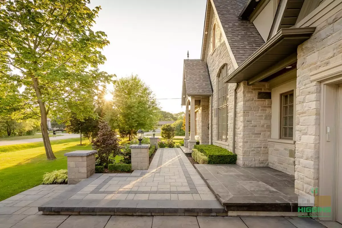 Natural stone hardscape detail