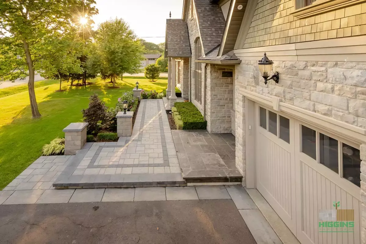 Custom natural stone hardscape and patio